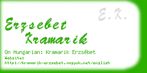 erzsebet kramarik business card